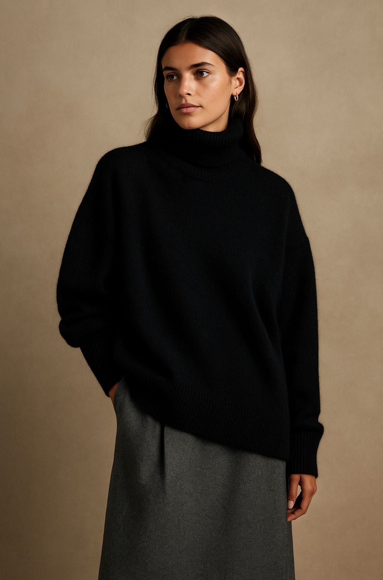 Julie - Refined Soft-Knit Roll Neck Jumper