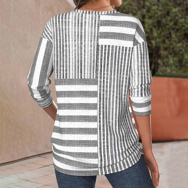 Mia-Striped Comfort Blouse