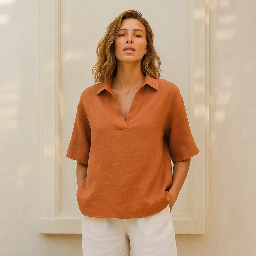 Surya | Elegant Linen Blouse
