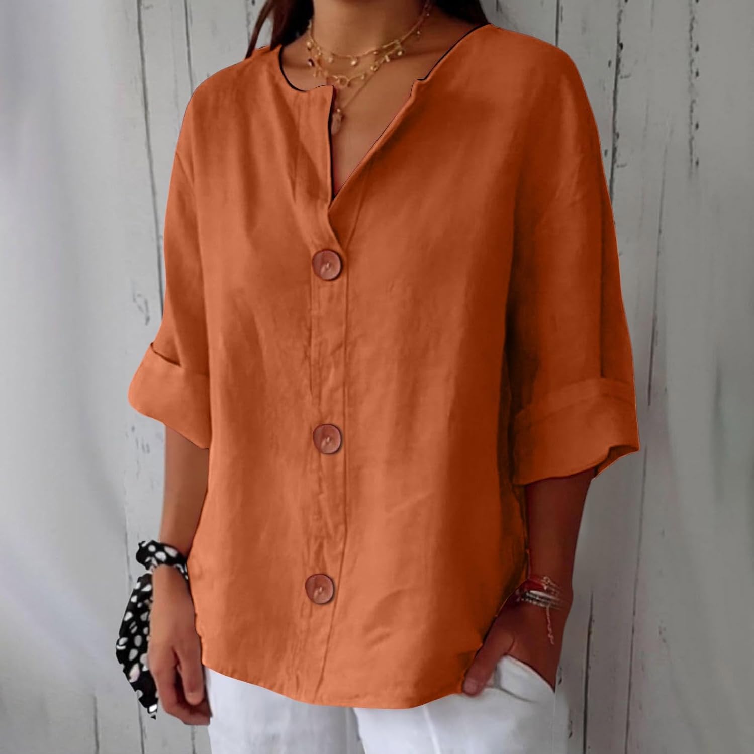 Clara™ | Coastal Linen Blouse