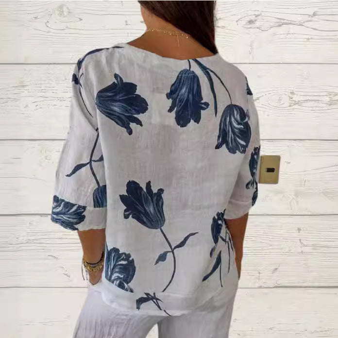 Lucile | Elegant Floral Blouse