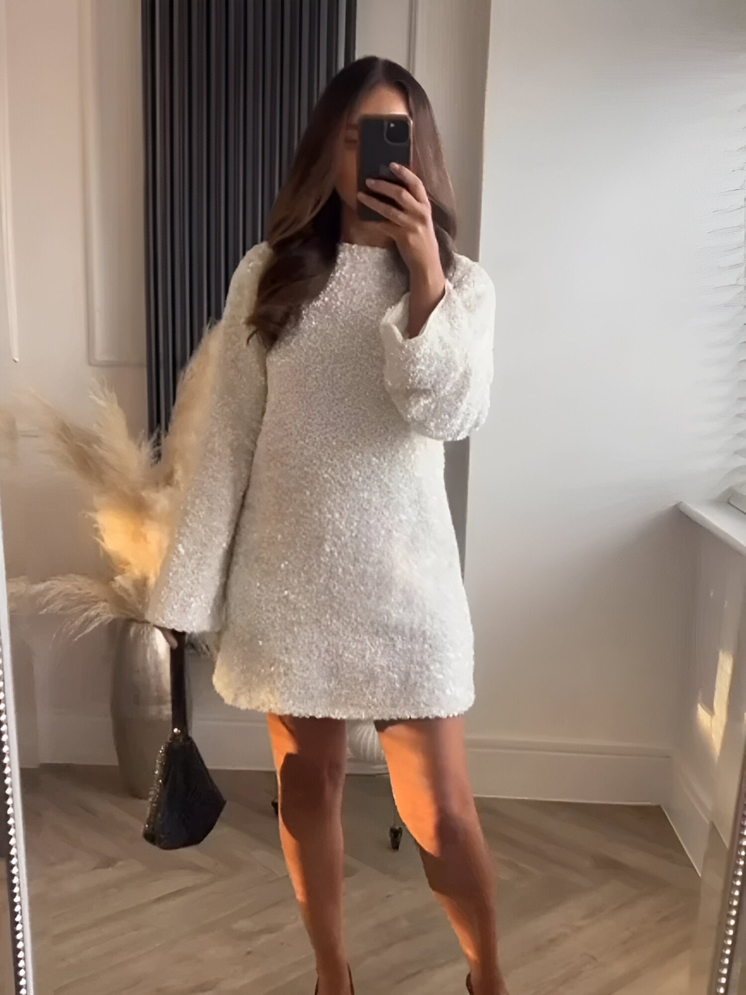 Lindsey | Textured White Mini Dress